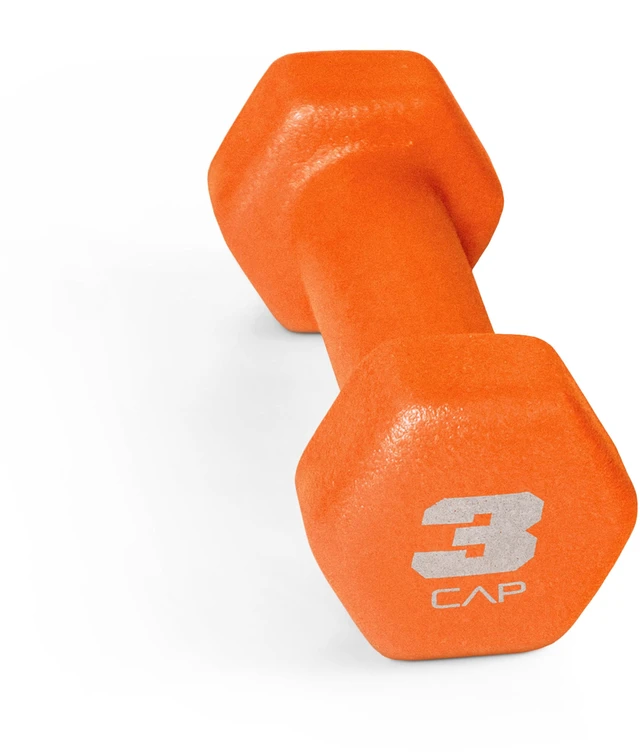 Main image of CAP 3lb Neoprene Dumbbell, Orange, Single