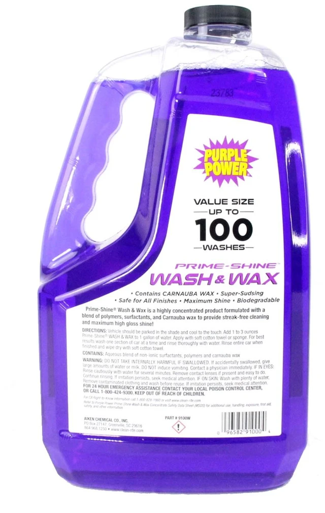Alt view image 2 of 3 - Purple Power Wash & Wax 100 oz Automotive Cleaner with Carnauba Wax
