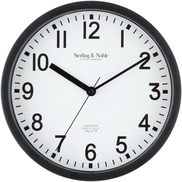 Main image of Mainstays Basic 8.78" Black Analog Round Wall Clock