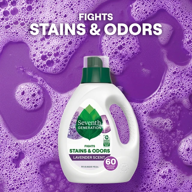 Alt view image 4 of 6 - Seventh Generation Liquid Laundry Detergent, Floral Lavender, 90fl oz, 60 Loads
