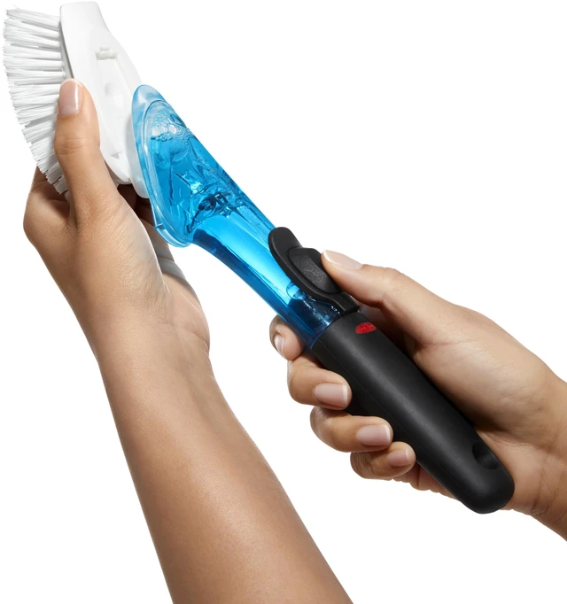 Alt view image 4 of 6 - OXO SoftWorks Lever Soap Dispensing Dish Brush
