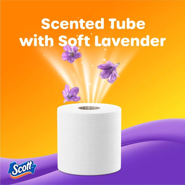 Alt view image 4 of 6 - Scott ComfortPlus Toilet Paper with Soft Lavender Scented Tube, 12 Mega Rolls