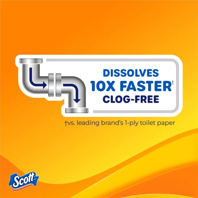 Alt view image 3 of 6 - Scott ComfortPlus Toilet Paper with Soft Lavender Scented Tube, 12 Mega Rolls