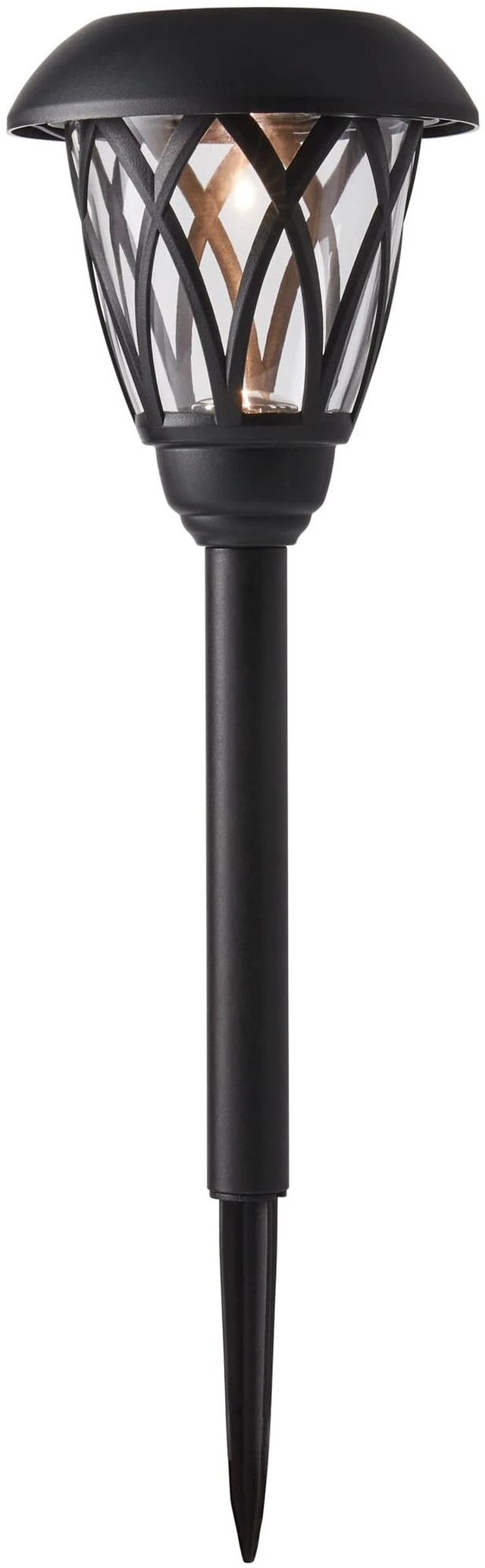 Main image of Mainstays Solar Powered Black Lattice LED Walkway Light with Glass Lens, 8 Lumens, 1 Light