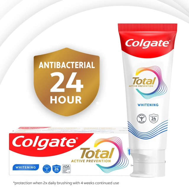 Alt view image 3 of 6 - Colgate Total Active Prevention Whitening Toothpaste, Mint, 2 Pack, 5.1oz