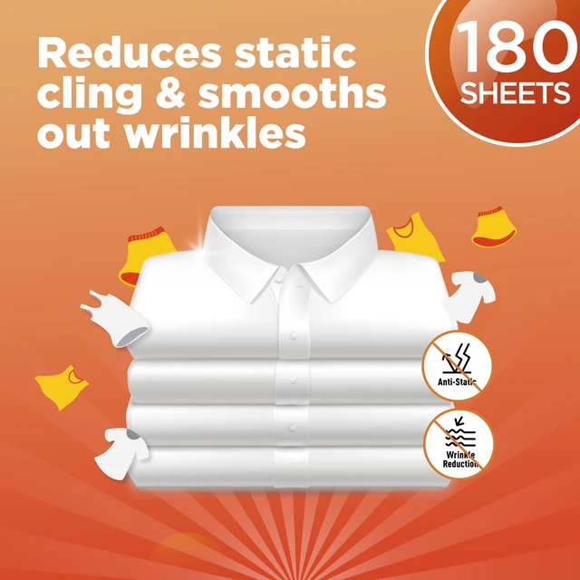 Alt view image 6 of 6 - Great Value Tumble Dryer Sheets Laundry Fresh 180 Count Compare to Bounce