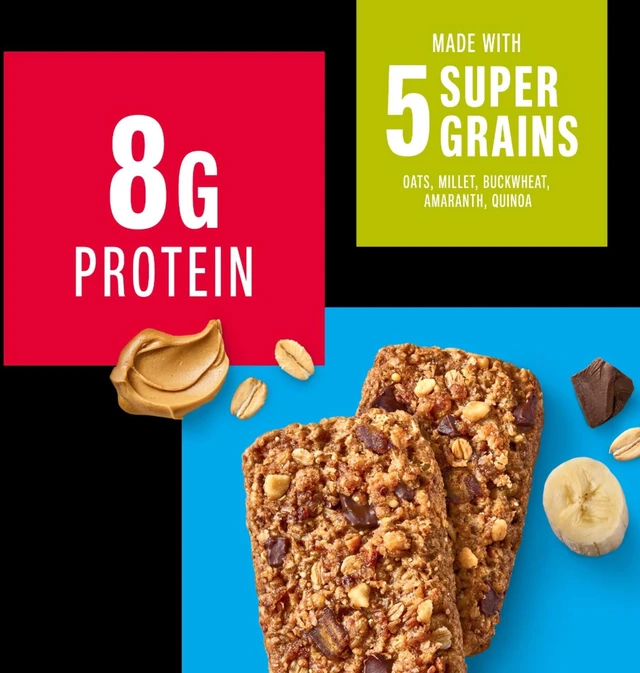 Alt view image 3 of 6 - KIND Breakfast Peanut Butter Banana Dark Chocolate Gluten Free Protein Snack Bars, 1.76 oz, 6 Count