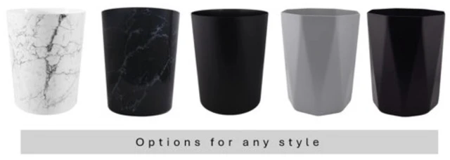Alt view image 2 of 6 - Mainstays 5 Gallon Plastic Wastebasket, Open Top, Matte Black