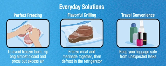 Alt view image 5 of 6 - Great Value Double Zipper 2 Gallon Freezer Bag, 10 Count