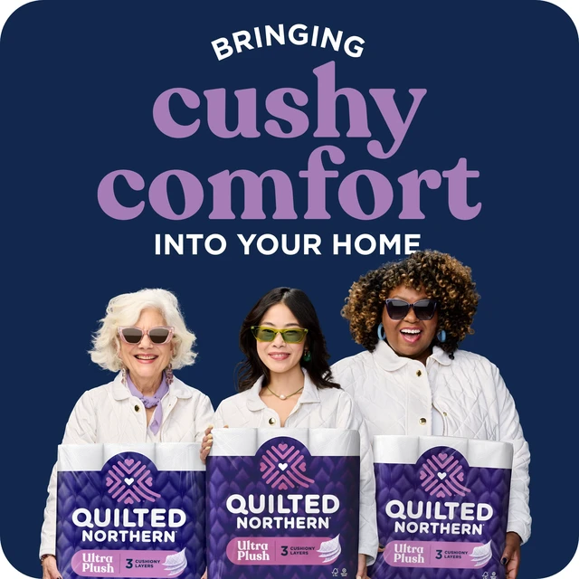 Alt view image 5 of 6 - Quilted Northern Ultra Plush 3-Ply Toilet Paper, 6 Mega Rolls, 255 Sheets per Roll