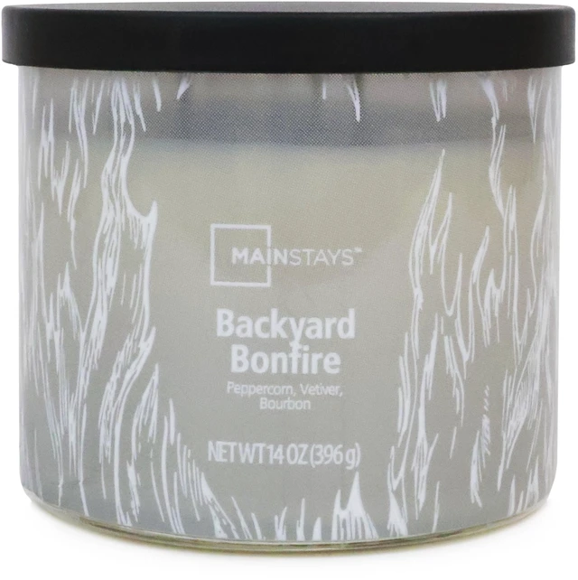 Alt view image 3 of 6 - Mainstays 3-Wick Ombre Wrap Backyard Bonfire Scented Jar Candle, 14 oz
