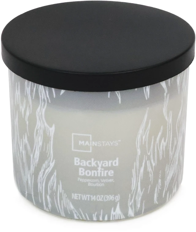 Alt view image 2 of 6 - Mainstays 3-Wick Ombre Wrap Backyard Bonfire Scented Jar Candle, 14 oz