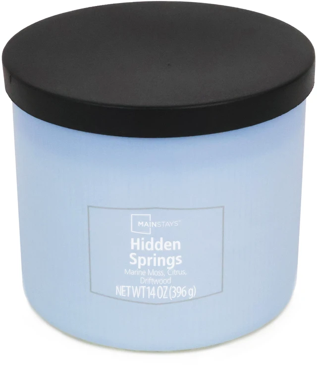 Alt view image 2 of 4 - Mainstays Hidden Springs 3-Wick Textured Wrapped Jar Candle, 14oz