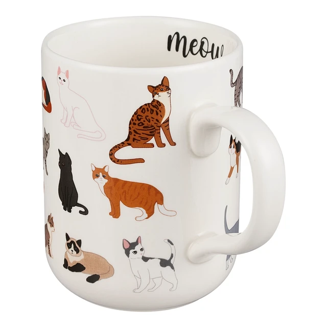 Alt view image 3 of 6 - Mainstays 16.06OZ White Stoneware Cat Mug