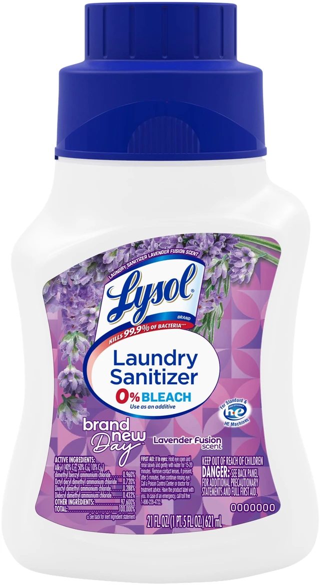Main image of Lysol Laundry Sanitizer Additive, Lavender Fusion, 21oz, Eliminates Odor-Causing Bacteria