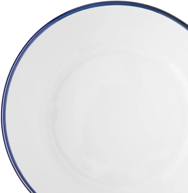 Alt view image 5 of 6 - Mainstays 3-Pack Blue Rim Stoneware Bowl, 27oz, Blue and White