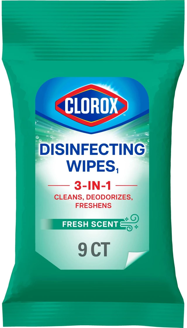 Alt view image 2 of 5 - Clorox Disinfecting Cleaning Wipes to Go Pack, 3Pack, Bleach Free, Fresh Scent, 9Count