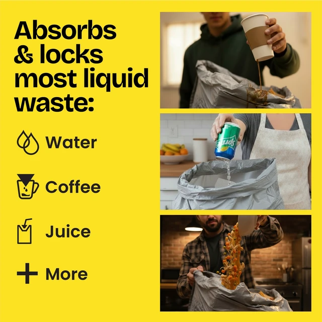 Alt view image 3 of 5 - Glad ForceFlex MaxStrength LeakGuard 13-Gallon Tall Kitchen Trash Bags, Sunshine Lemon Scent, 20 Bags