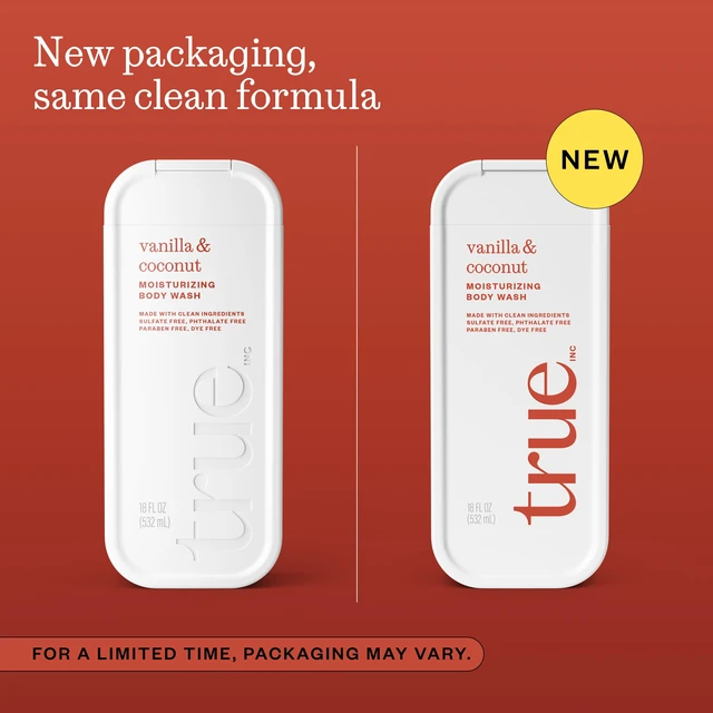 Alt view image 5 of 5 - True Vanilla & Coconut Body Wash, Sulfate-Free, Moisturizing and Hydrating Formula, 18 Fl Oz