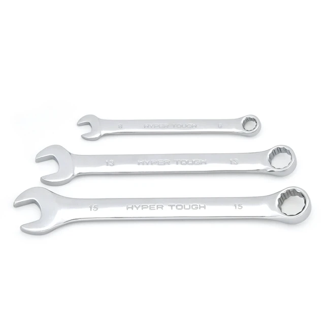 Alt view image 3 of 6 - Hyper Tough Metric 6-Piece Chrome Vanadium Combination Wrench Set