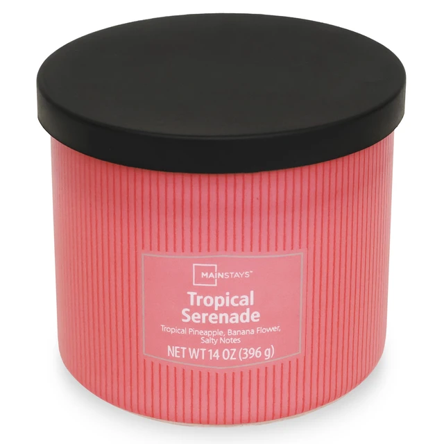 Alt view image 5 of 6 - Mainstays 14 oz 3-Wick Textured Wrapped Candle, Tropical Serenade