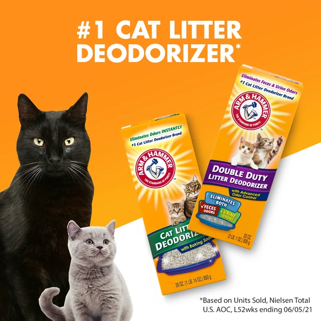 Alt view image 5 of 6 - ARM & HAMMER Double Duty Cat Litter Deodorizer and Pet Odor Eliminator, 33 oz Box
