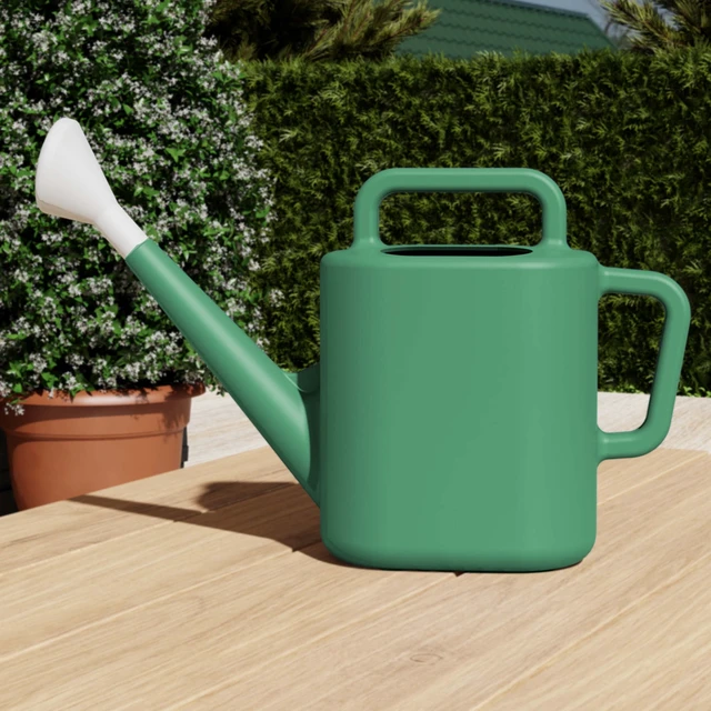 Alt view image 5 of 5 - Expert Gardener 2 Gal. Resin Watering Can, Green Lily