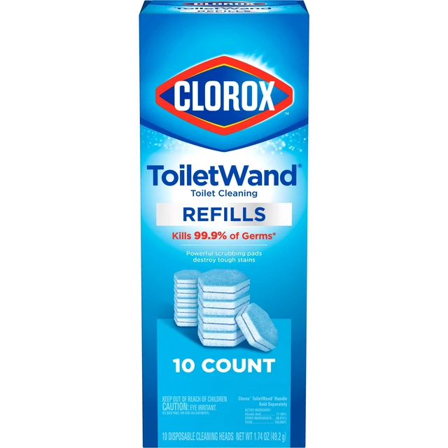 Alt view image 3 of 5 - Clorox ToiletWand Toilet Cleaning Refills Disinfecting Scrubbing Pads 10Count