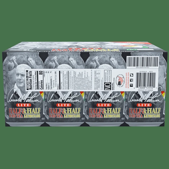 Alt view image 6 of 6 - AriZona Arnold Palmer Lite Half & Half Iced Tea Lemonade, 11.5 fl oz (Pack of 12)