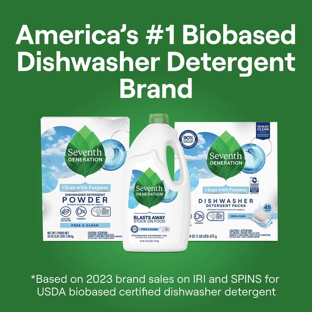 Alt view image 3 of 6 - Seventh Generation Liquid Dishwasher Detergent, Free and Clear, 42 fl oz