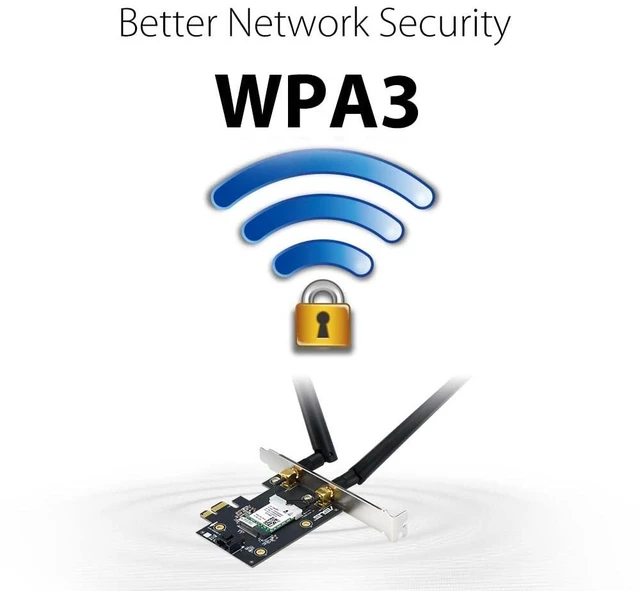 Alt view image 5 of 7 - ASUS PCE-AX1800 AX1800 PCIe WiFi 6 Bluetooth 5.2 Adapter, 2 External Antennas, 1800Mbps, WPA3, OFDMA and MU-MIMO