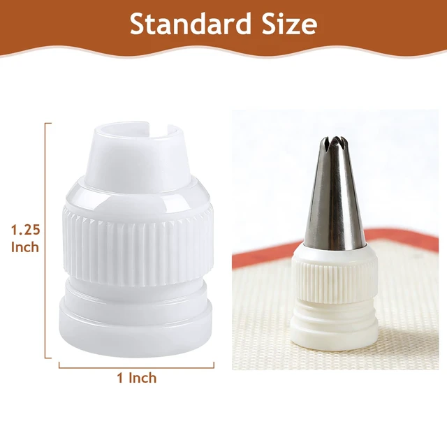 Alt view image 3 of 7 - 12 Pack Standard Plastic Piping Bag Couplers for Piping Tips and Icing Nozzles