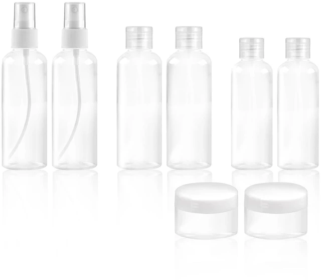 Main image of Ninsula 8Pcs Travel Bottles Set, TSA Approved Travel Size Toiletries, Reusable Leak Proof Cosmetic Containers for Shampoo, Conditioner, Cream, Women Men Travel Essentials