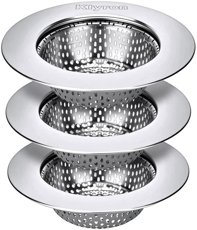 Main image of 5" Kitchen Sink Drain Strainer 3-Pack, Food Catcher Drain Cover