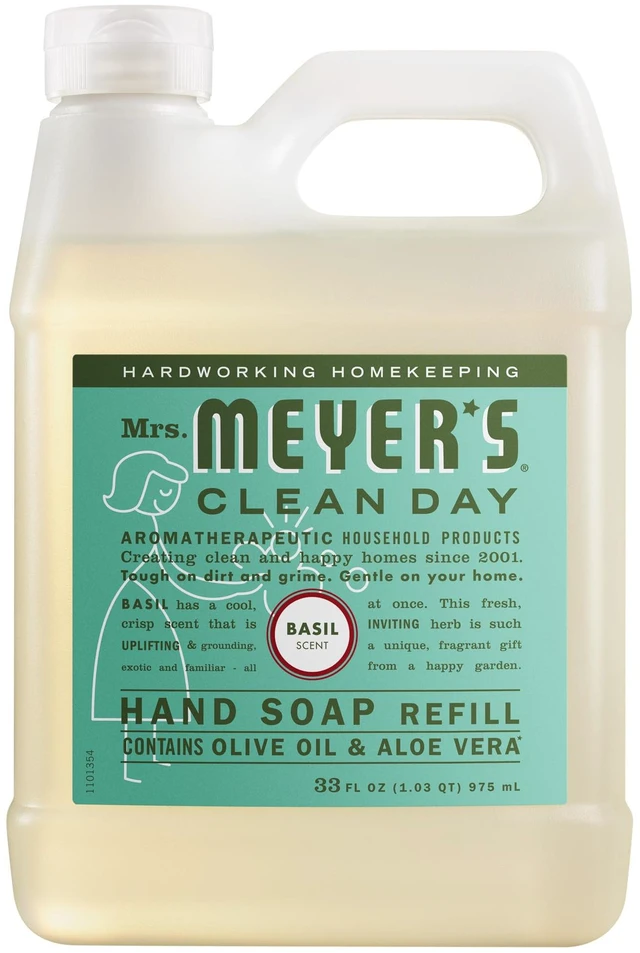 Main image of Mrs. Meyer's Clean Day Liquid Hand Soap Refill, Basil, 33fl oz