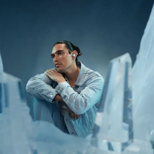 Alt view image 3 of 7 - QuietComfort Earbuds - True Wireless Bluetooth Earbuds with Active Noise Cancellation and Mic, USB-C Charging, IPX4 Rating, Up to 8.5 Hours of Playtime, Ice Blue - Limited Edition Color