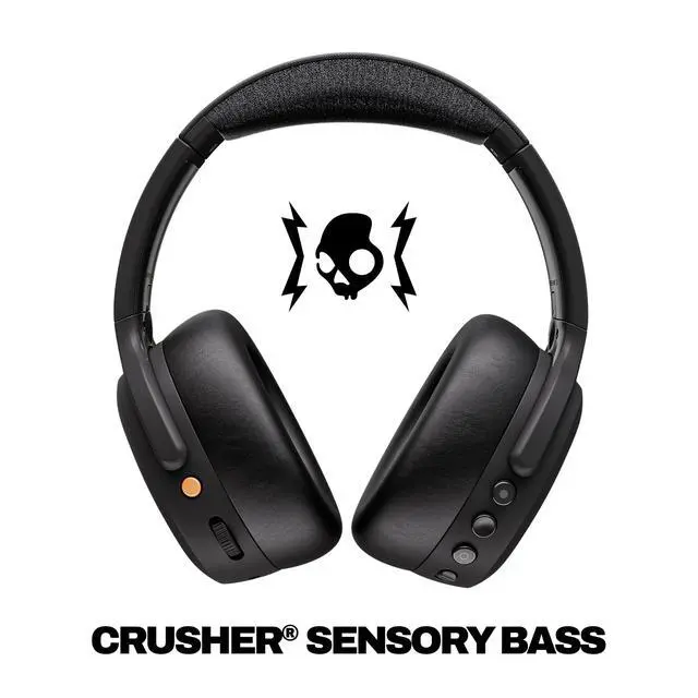 Alt view image 2 of 7 - Crusher ANC 2 Noise Cancelling Wireless Headphones - True Black | Multi-Sensory Crusher Bass, Over-Ear Fit, Bluetooth, 60 Hours Battery, Working Out, Gym, Travel, Studying, Music, Gaming