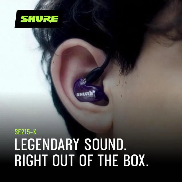 Alt view image 5 of 7 - SE215 PRO Sound Isolating Wired Earbuds - Clear | Professional in-ear monitors with deep bass, single dynamic driver, secure fit, detachable cable and carrying case