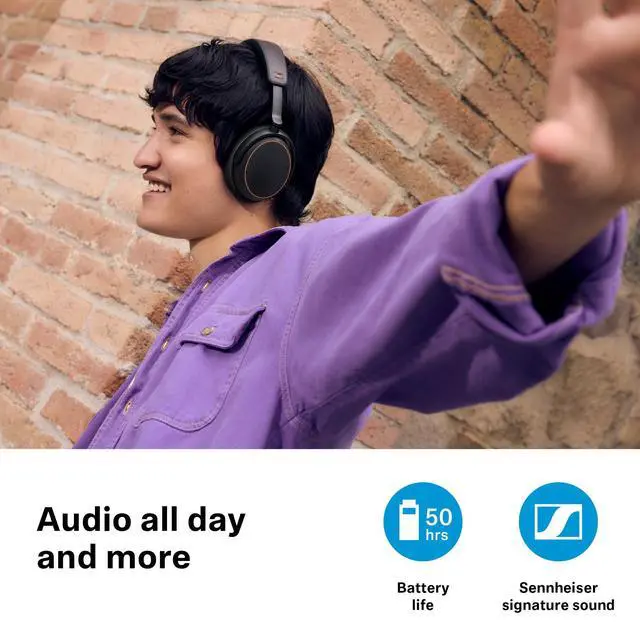 Alt view image 2 of 7 - Sennehiser ACCENTUM Wireless Headphones, ANC, 50 Hr Battery, BTD 600 Dongle