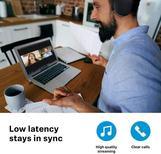 Alt view image 6 of 7 - Sennehiser ACCENTUM Wireless Headphones, ANC, 50 Hr Battery, BTD 600 Dongle