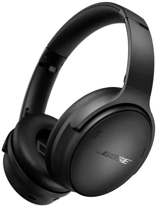 Alt view image 3 of 7 - QuietComfort Headphones - Wireless Bluetooth Headphones Bundle (Black) | Active Over Ear Noise Cancelling and Mic + Desktop Headphone Stand + Green Extreme Dual Wall Charger