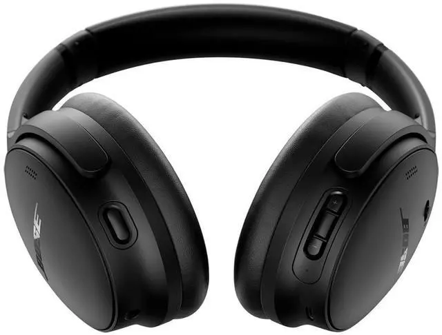 Alt view image 7 of 7 - QuietComfort Headphones - Wireless Bluetooth Headphones Bundle (Black) | Active Over Ear Noise Cancelling and Mic + Desktop Headphone Stand + Green Extreme Dual Wall Charger