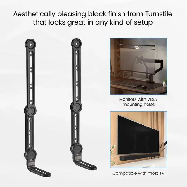 Alt view image 4 of 7 - TV Speaker Soundbar with HDMI ARC and Mount Brackets | Compact TV Soundbar Bundle With Dialogue Mode, Bluetooth And TV Mount Brackets