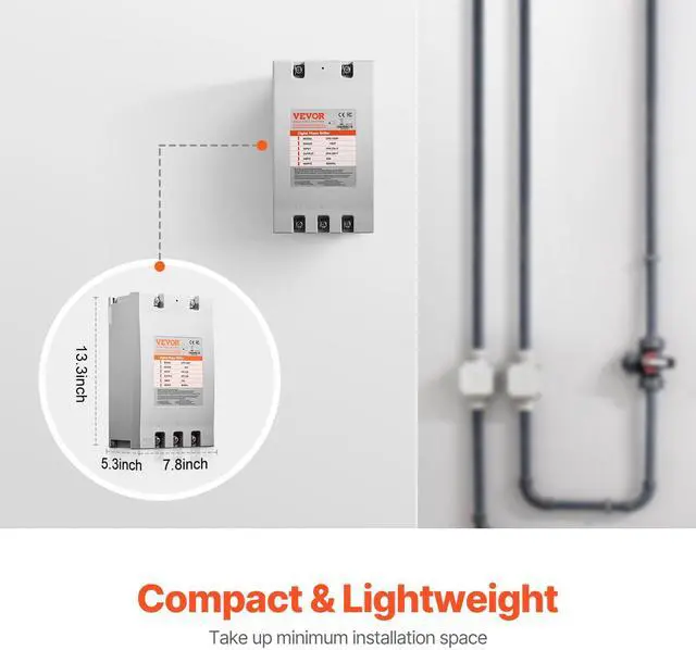 Alt view image 3 of 7 - 3 Phase Converter - 15HP 53A 220V Single Phase to 3 Phase Converter, 220V Input/Output, Digital Phase Shifter for Residential & Light Commercial Use (One Converter for One Motor Only)