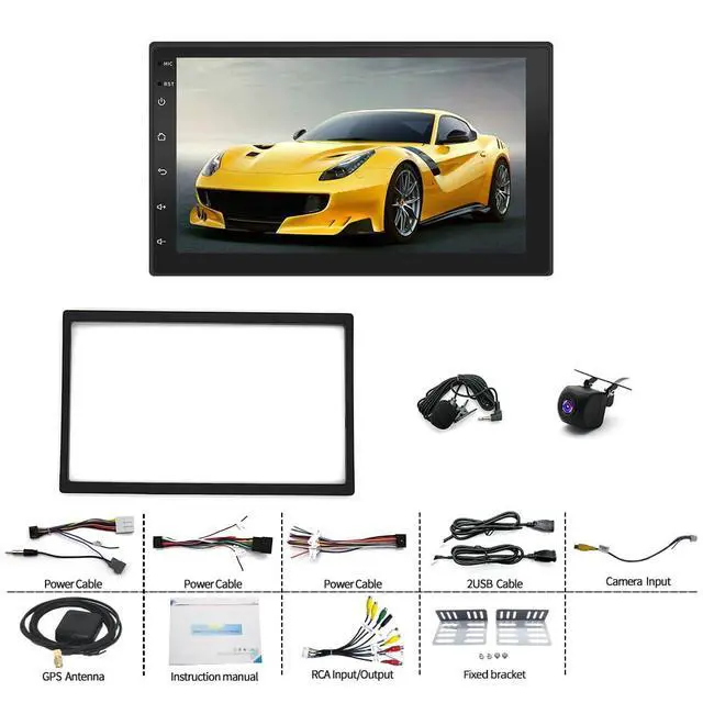 Alt view image 6 of 7 - 2G+64G Upgrade Car Stereo for Nissan Versa 2012-2019 with Carplay Android Auto for 12-19 Versa Radio 2 Din w/7" Touchscreen Bluetooth EQ GPS Navi WiFi DSP FM/RDS Mirror Link SWC Backup Camera Mic