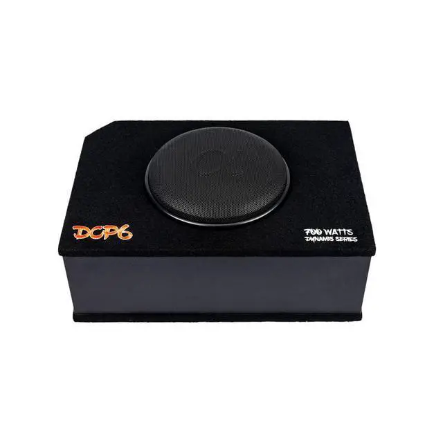Alt view image 3 of 5 - Dynamis DCP6 6.5 inch 600 Watts 4-Ohm Shallow Mount Flat Enclosed Sub woofer in Ported Vented Box for Tight Spaces in Cars and Trucks, Slim Thin Loaded Subwoofer Custom Port Bass Enclosure