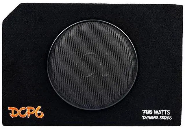 Main image of Dynamis DCP6 6.5 inch 600 Watts 4-Ohm Shallow Mount Flat Enclosed Sub woofer in Ported Vented Box for Tight Spaces in Cars and Trucks, Slim Thin Loaded Subwoofer Custom Port Bass Enclosure