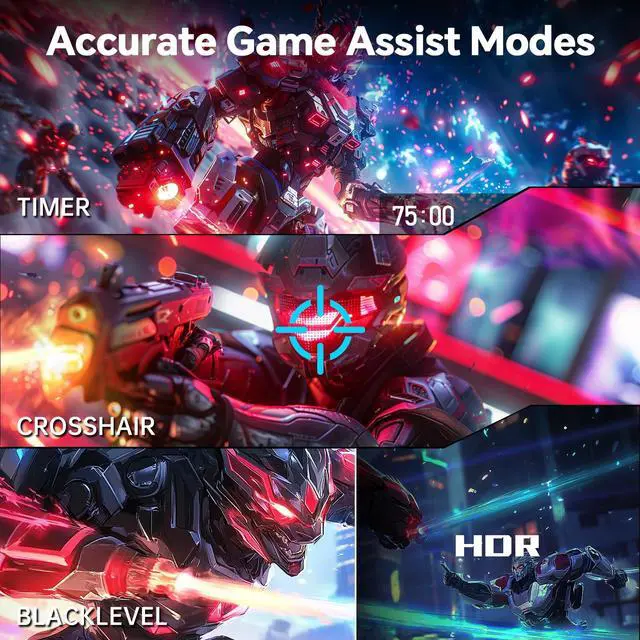 Alt view image 6 of 6 - 24.5 Inch 400Hz Gaming Monitor, 240Hz Monitor 1080P, Fast IPS, H25X7 | Adaptive Sync w/ 1ms, HDR 400, 128%sRGB, HDMI DisplayPort, 360Hz Monitors for Gamer, Tilt Adjustable, Eye Care, VESA Mount