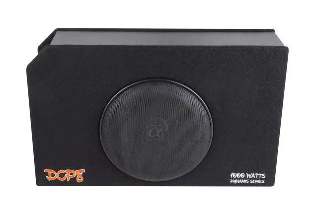 Alt view image 3 of 7 - Dynamis DCP8 8 inch 1000 Watts 4-Ohm Shallow Mount Flat Enclosed Sub woofer in Ported Vented Box for Tight Spaces in Cars and Trucks, Slim Thin Loaded Subwoofer Custom Port Bass Enclosure