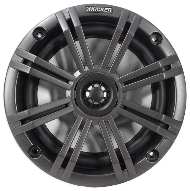Alt view image 3 of 7 - Pair 45KM654 6.5" 390w Marine Boat Speakers KM65 w/Charcoal with White Grilles Bundle with 2 Rockville MAC65B 6.5" Black Aluminum Wakeboard Tower Speaker Pod Enclosures